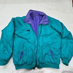 Vintage Columbia Purple Green Reversible 3m Thinsulate Jacket Coat
